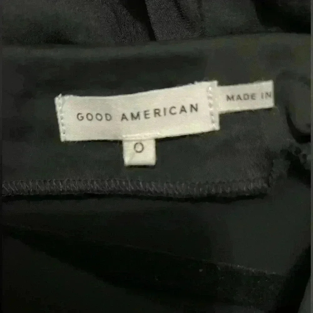 Good American Satin Wrap Bodysuit Black Size XS - Picture 6 of 8